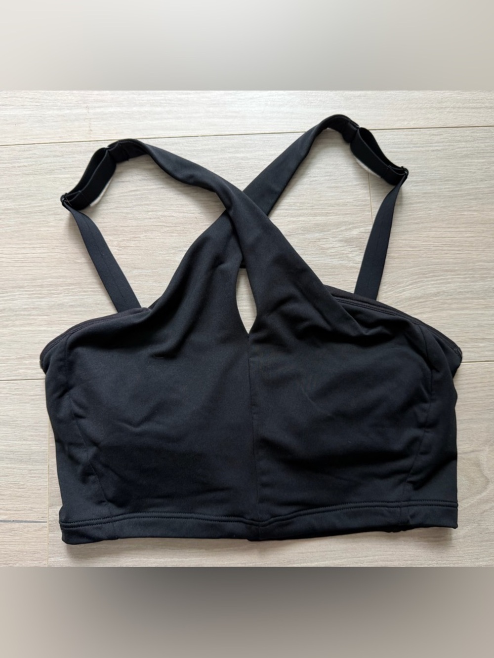 Athleta Black Cross-Back Sports Bra